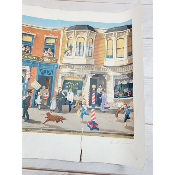 Jan Hanson Travis Main Street Circus Band Original Print 15 of 50 - Picture 7 of 16